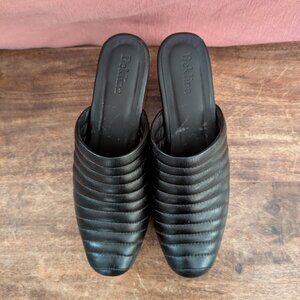 Belina Black Quilted Mules for Women